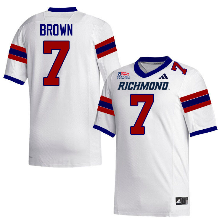 Richmond Spiders #7 Jamaal Brown College Football Jerseys,Uniforms-White